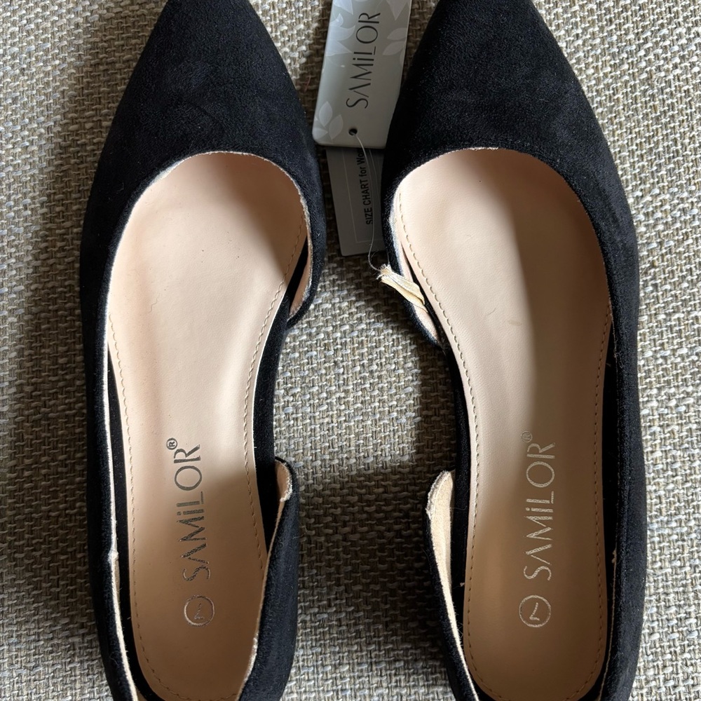 Black Samilor Flats Shoes Size 7 NWT